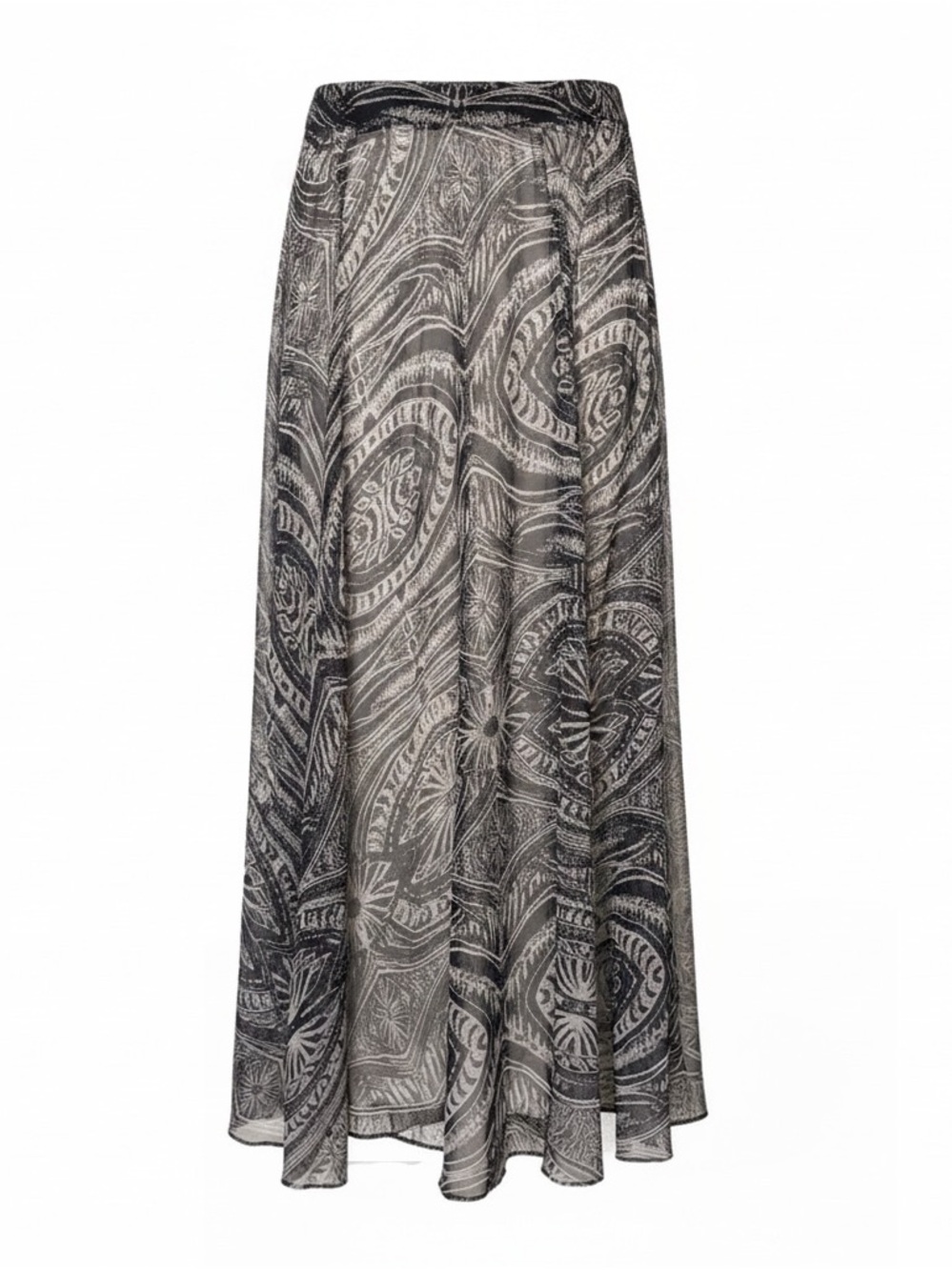 WD.NY Black & White Paisley Maxi Skirt